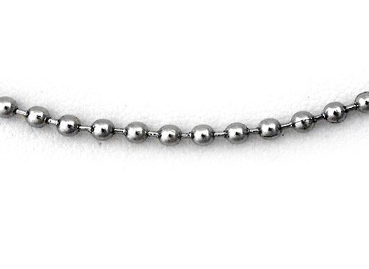 Stainless Steel Necklace 2.3mm Ball Link 50cm.