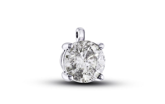 Platinum Diamond Pendant with 1.35ct Brilliant Cut Salt and Pepper Diamond