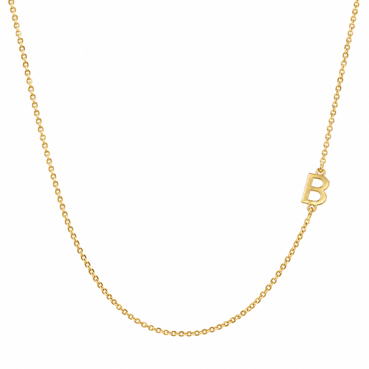 9k YG Letter B Trace Chain (1.1mm)