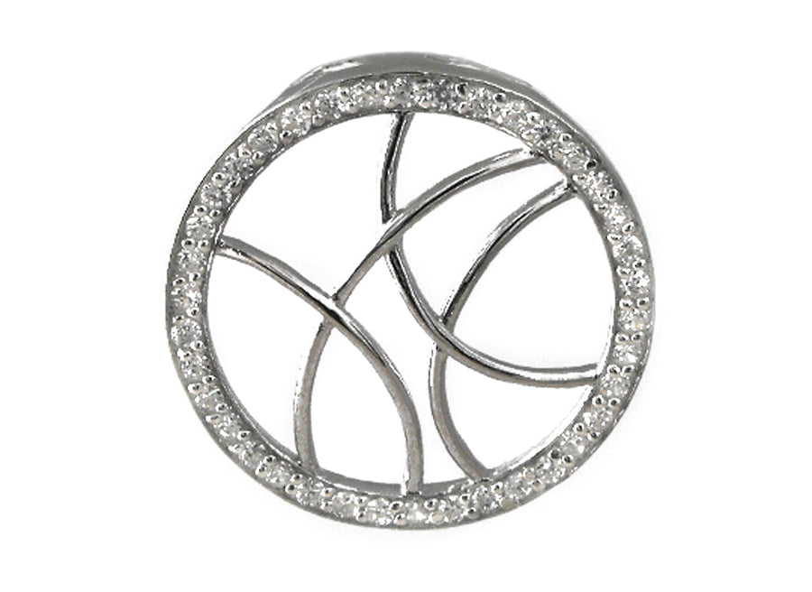 925 Circle Pnd set with CZ's's.