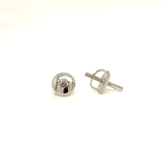18k WG Posts with Screw Back Butterfly