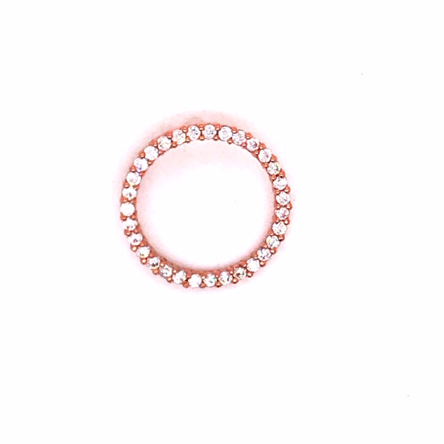 9k RG Circle of Life Pendant set with CZs 16mm