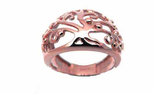 9k RG Tree of Life Ring. Size M. 13mm wide.
