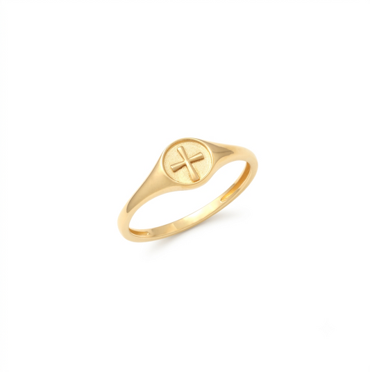 9k Cross Ring (8.7mm)