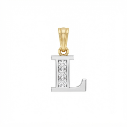 Diamond Block Letter L (3D = 0.065ct 10mm)