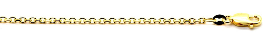 18k YG Italian Solid Oval Link Chain 2.0mm wide 65cm Adjustable  Approx 10.3g