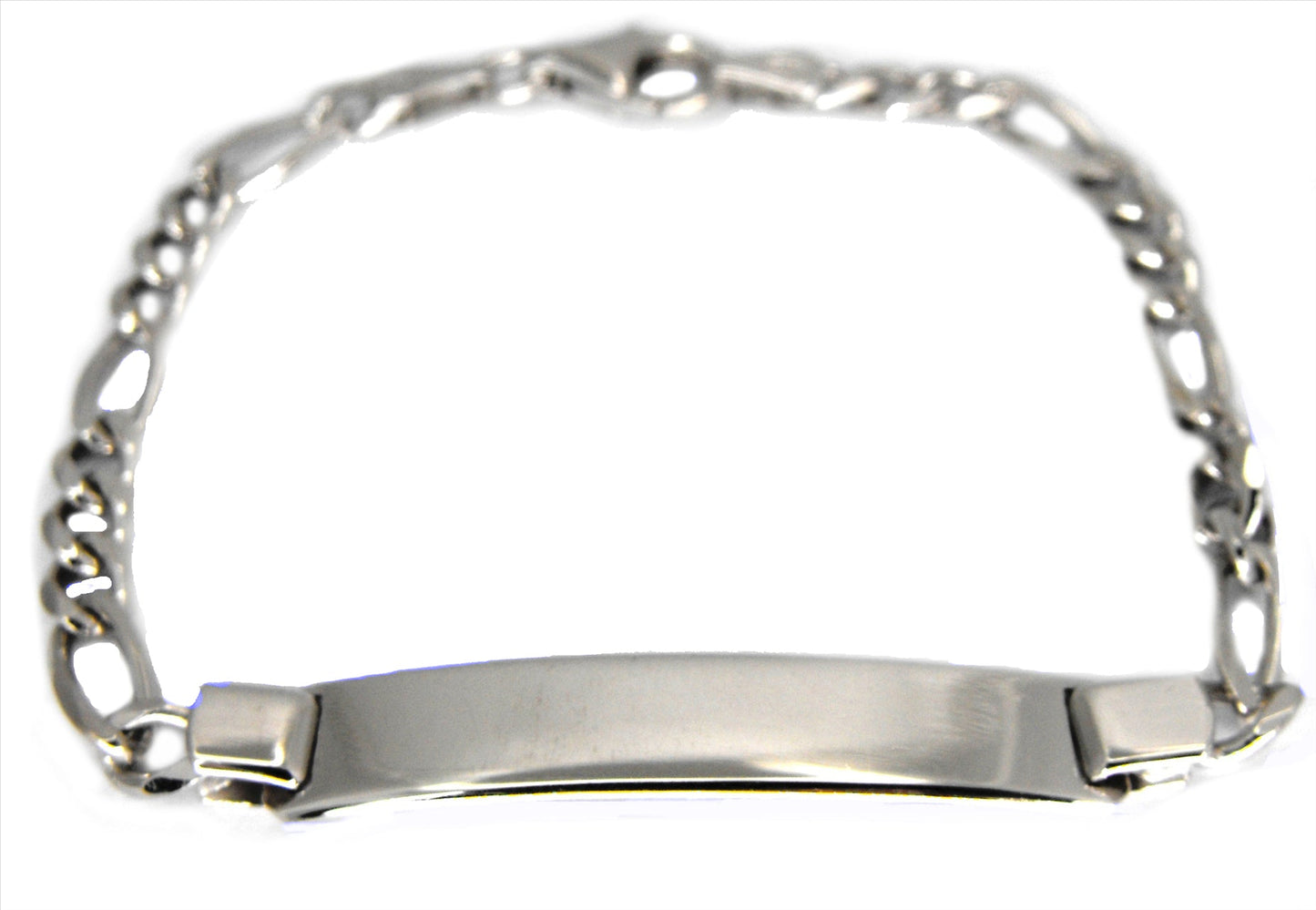 925 Italian 1x3 Figaro ID Bracelet 3.5mm wide