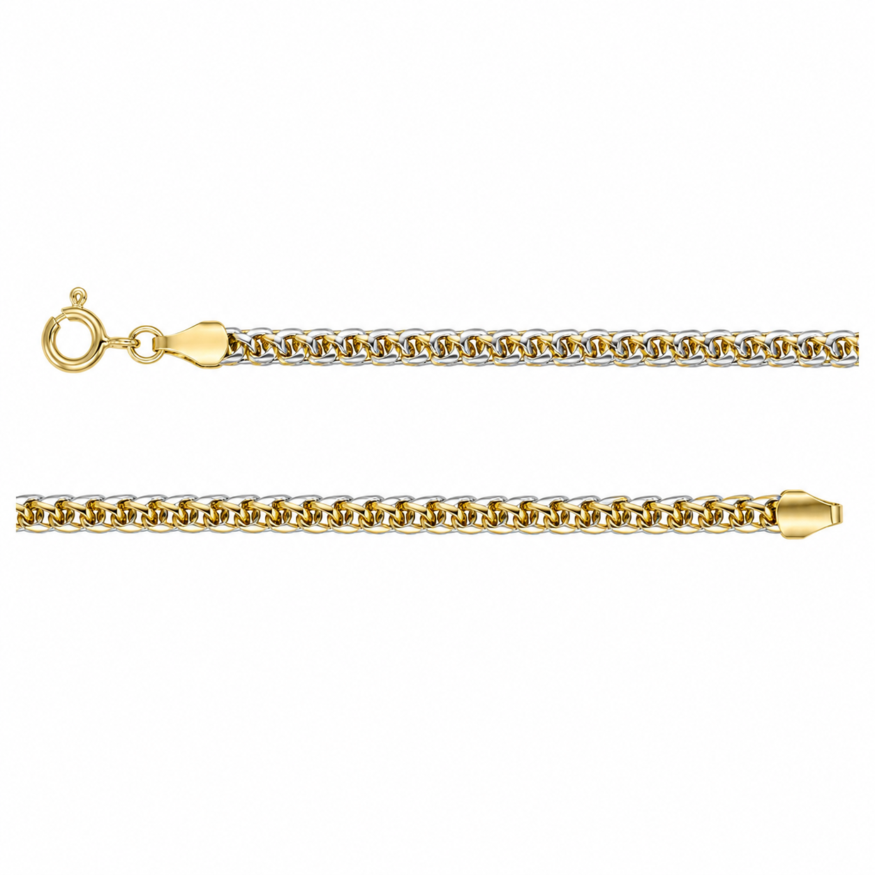 18k 2T Square Franco Chain 1.80mm wide 45cm  Approx 4.10g