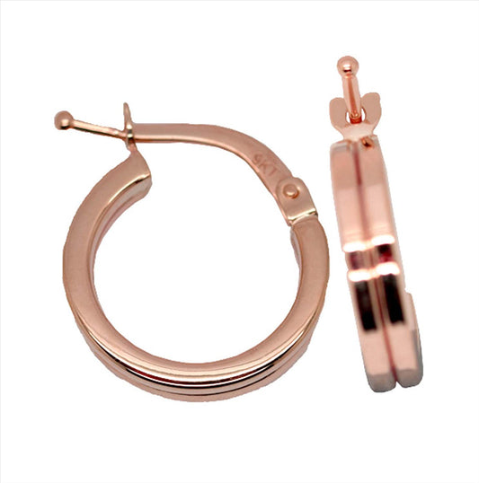 Double Square Round Hoop (3mm)