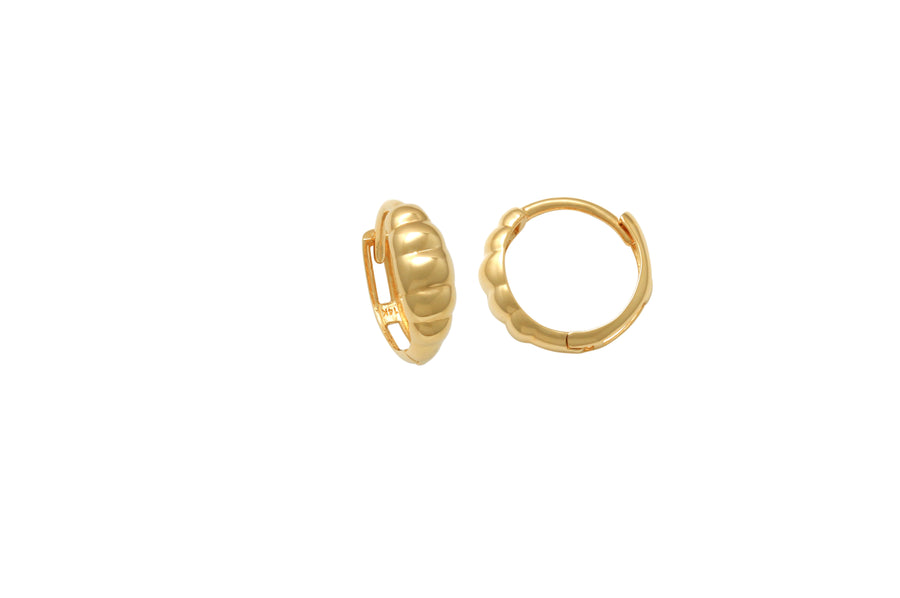 9k YG Dome Huggies 10mm