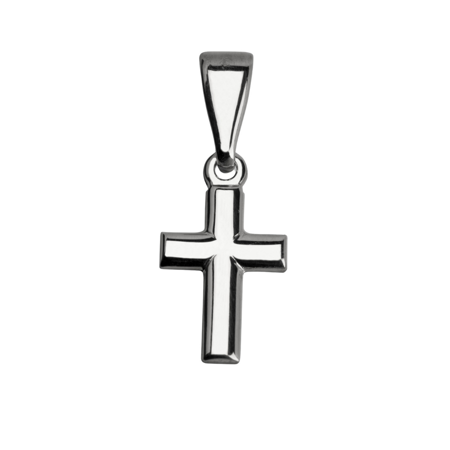 925 Half Round Cross 14mm
