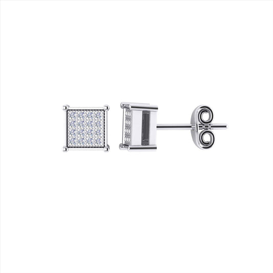 9k WG Diamond Micro Set Stud Earrings 32D=0.13ct 5mm
