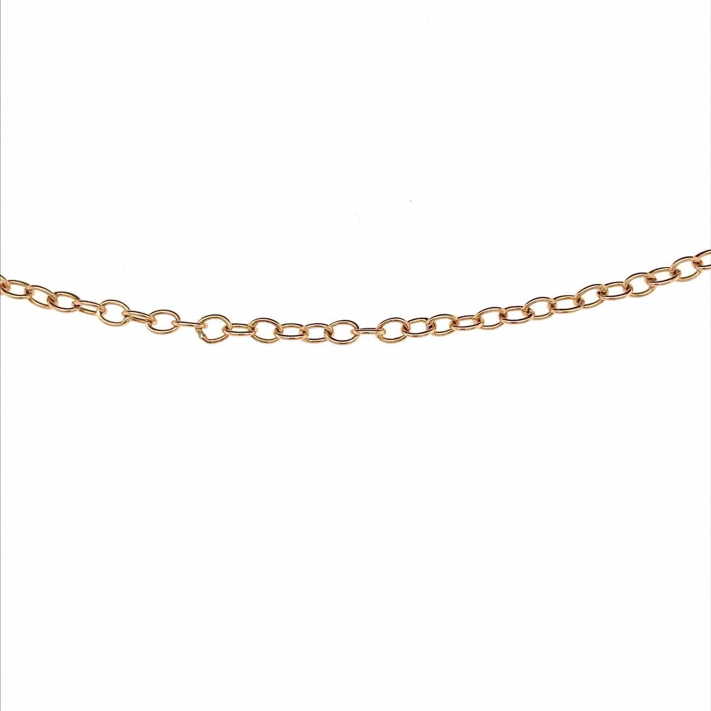 YG Oval Link Bracelet 2.5mm wide (priced per gram)