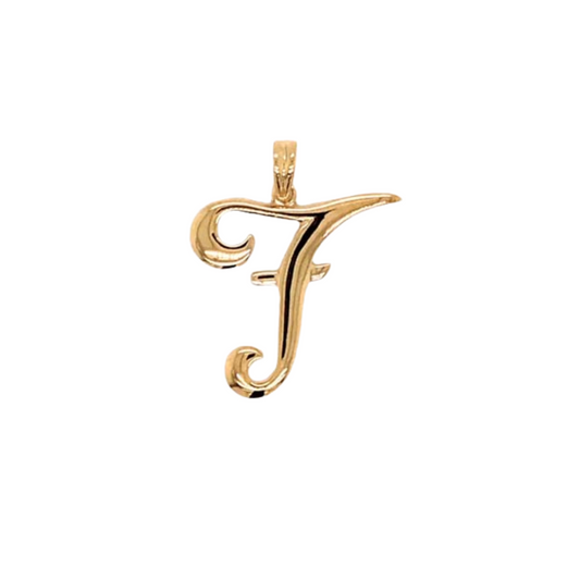 9k Script Letter Pendants (20mm)