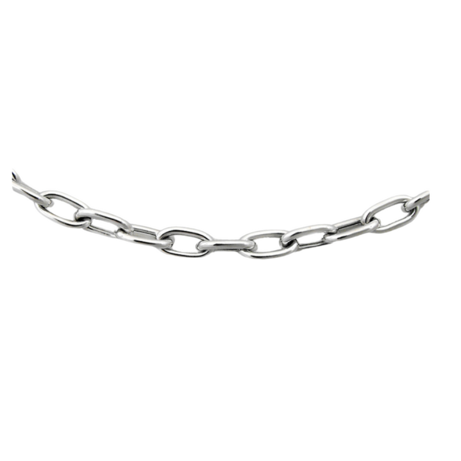 9k WG Italian Hollow Oval Link Chain with 9.6mm x 5.7mm link 45cm . Approx 10.1g