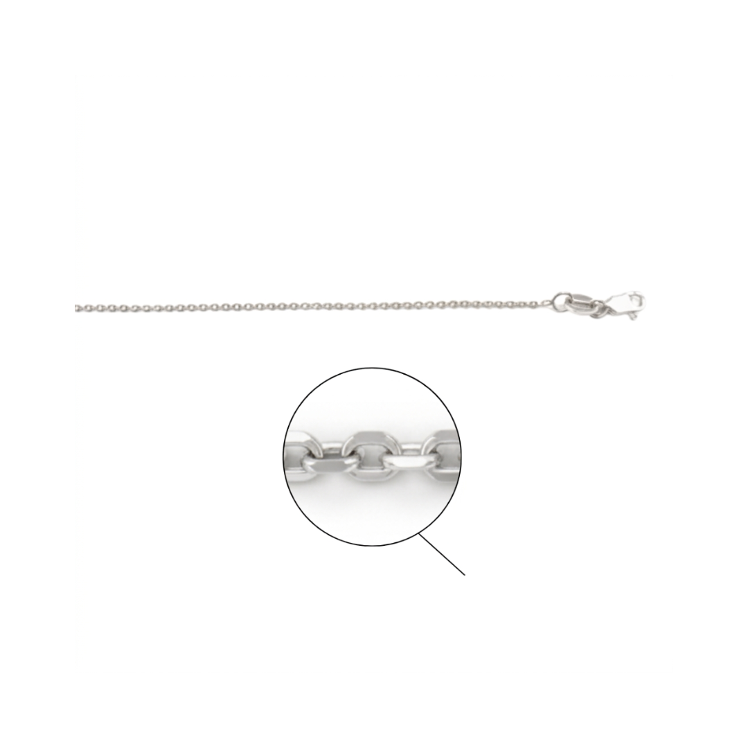 9k WG Italian Solid Oval Link Chain (2.0mm)