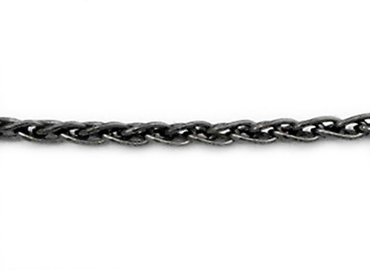 925 Black Rhodium Wheat (1.7mm)