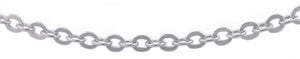 WG Italian Solid Oval Link Chain 1.7mm wide (priced per gram)