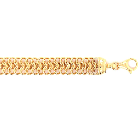 9k YG Fancy 10.5mm Hollow Chain 50cm