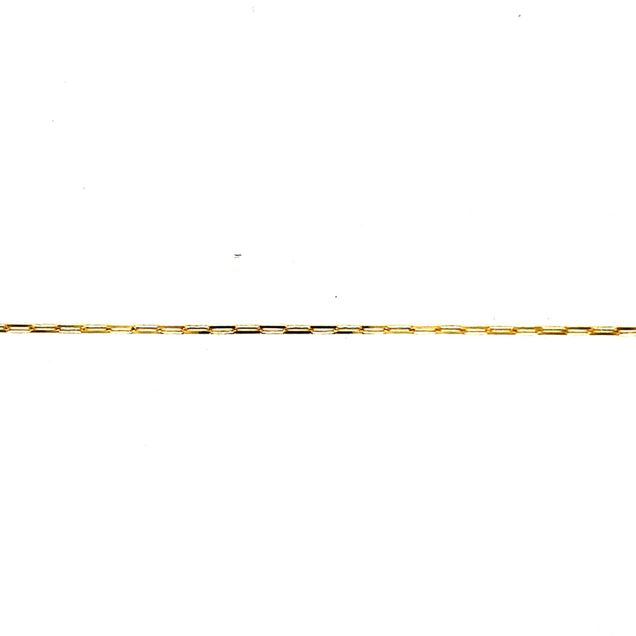 9k YG Paperclip Chain 1.1 x 2.4mm wide, 42cm. Approx 1.05g