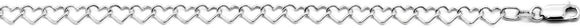 WG Italian Fancy Heart Link Bracelet 5.5mm wide