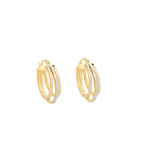 9k 3T Hoop Earrings (17 x 13mm)