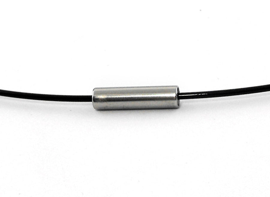 Stainless Steel Wire Necklet with Black Coating  40cm.