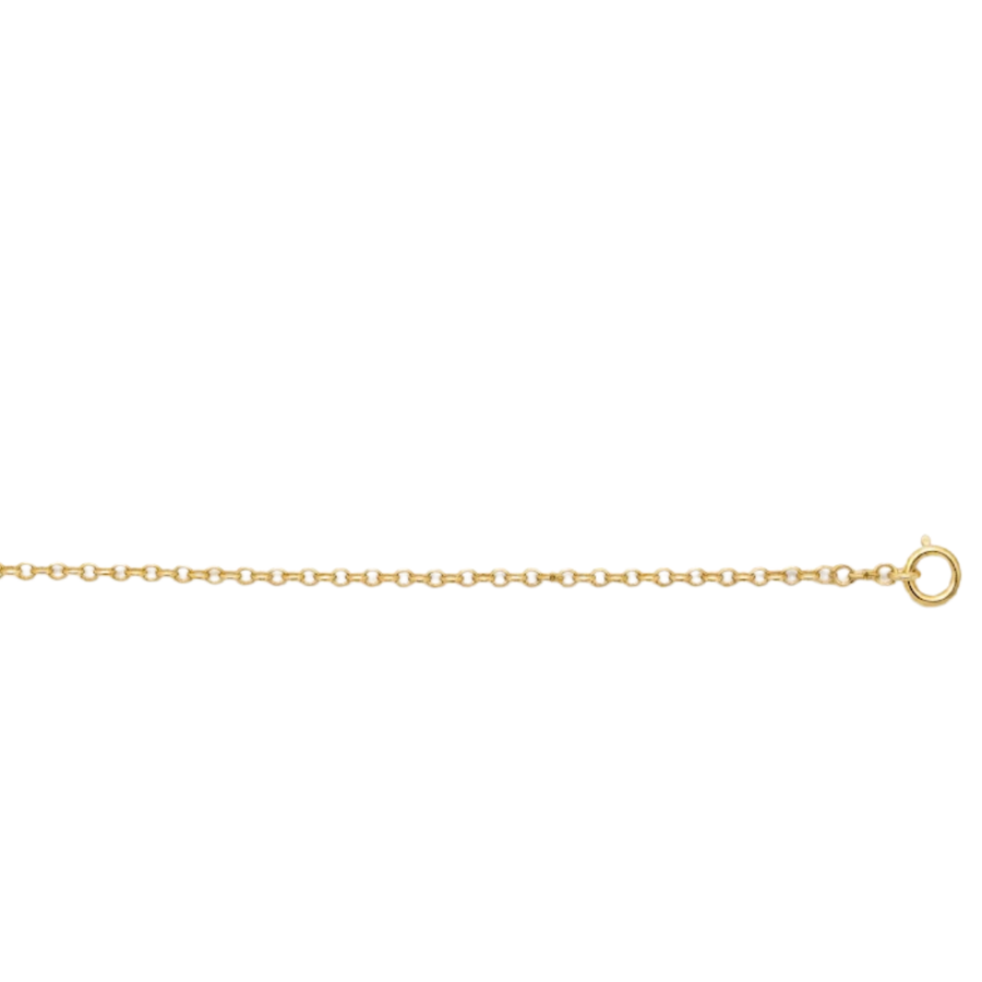 9k YG Italian Solid Round Belcher Anklet 2.2mm wide 25cm . Approx 1.55g