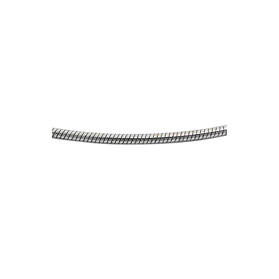 18k WG Italian Solid Snake Chain 1.0mm wide 42cm . Approx 4.5g