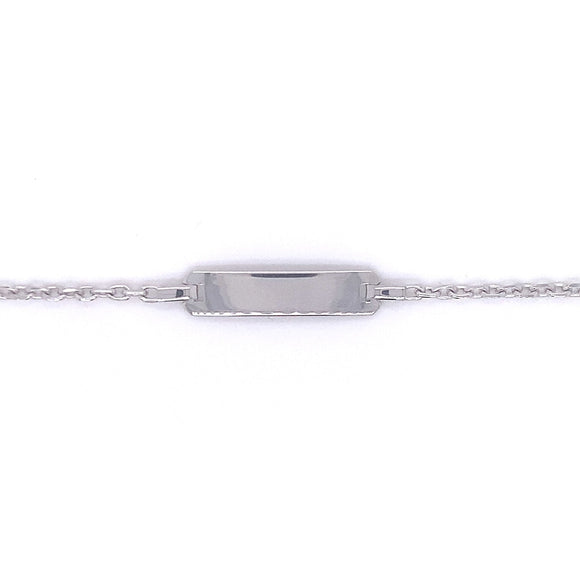 WG Italian Oval Link ID Bracelet 2mm wide (priced per gram)