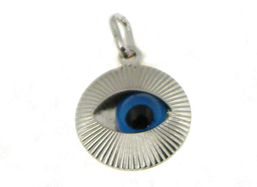 9k WG Hollow Eye Pendant . 13mm wide