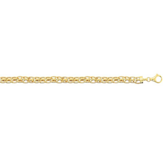 9k YG Hollow Rollo Chain 6.6mm wide 45cm .