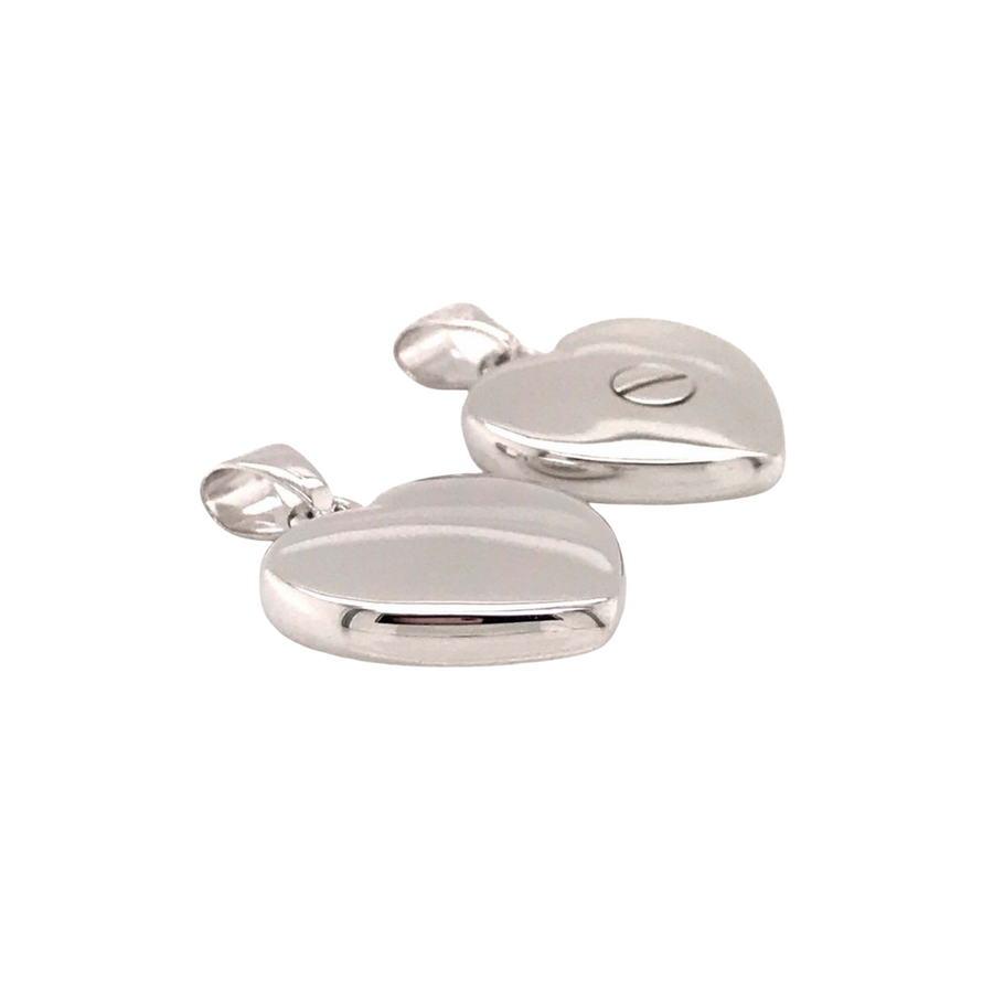 925 Polished Heart Memorial Pendant 18mm
