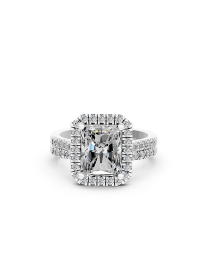 Lab Diamond Brilliant Halo Ring (50D Approx. 4.3ct)