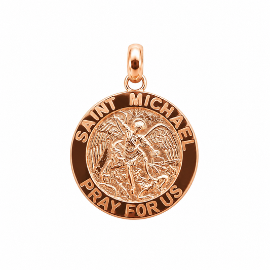 Round St Michael Medallion Pendant (16.5mm)