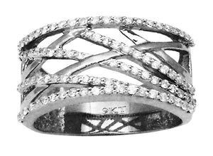 9k WG Diamond Dress Ring 87D=0.53ct