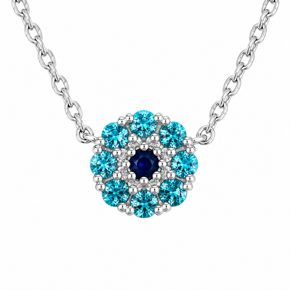 CZ Circle Pendant Oval Link (45cm)