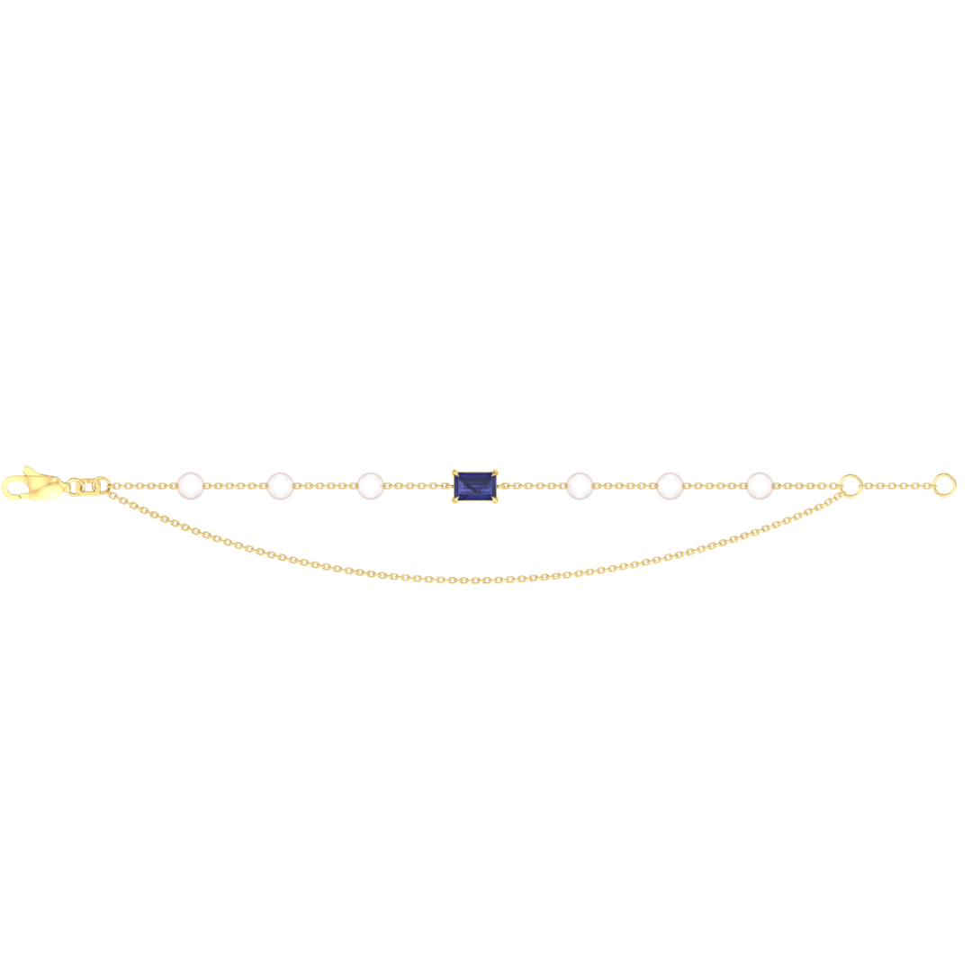 FWP & Sapphire Bracelet (6x4mm)