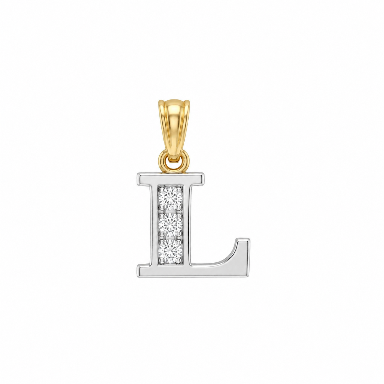 Diamond Block Letter L (3D = 0.065ct 10mm)