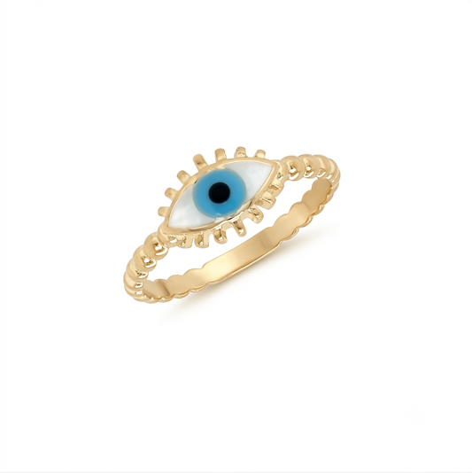 Eye Ring Beaded Band