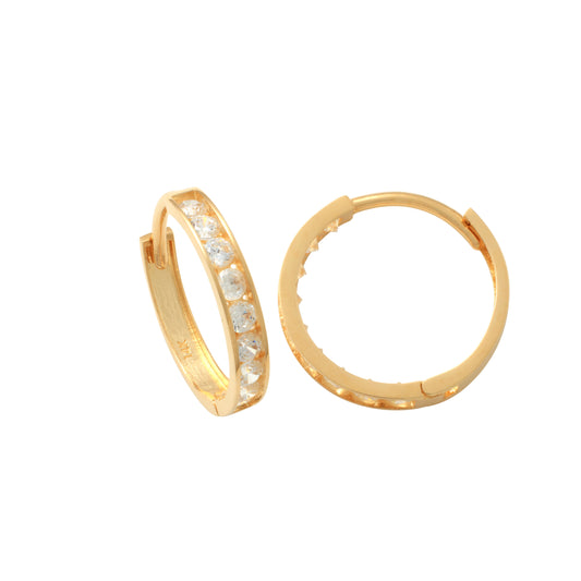 CZ Round Huggie (2.7mm)