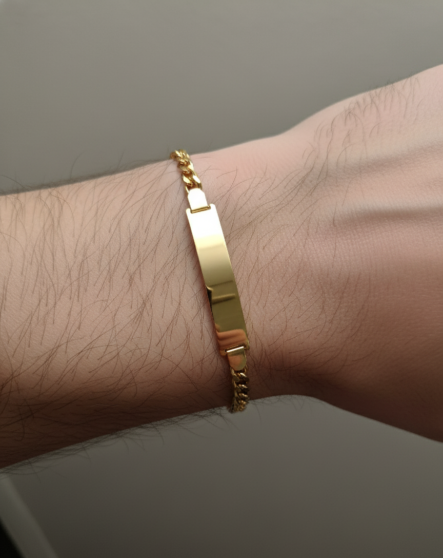 Diamond Cut Curb ID Bracelet (5mm)