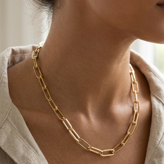 Hollow Paperclip Chain (6.8x18.5mm)