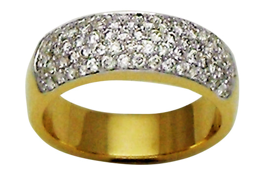 18k YG Diamond Ring 79D=0.80ct