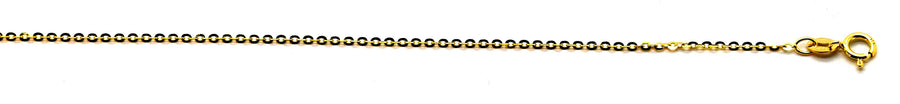 18k YG Italian Oval Link Bracelet 1.3mm wide  18cm  Approx 0.66g.
