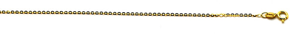 18k YG Italian Oval Link Bracelet 1.3mm wide (priced per gram)