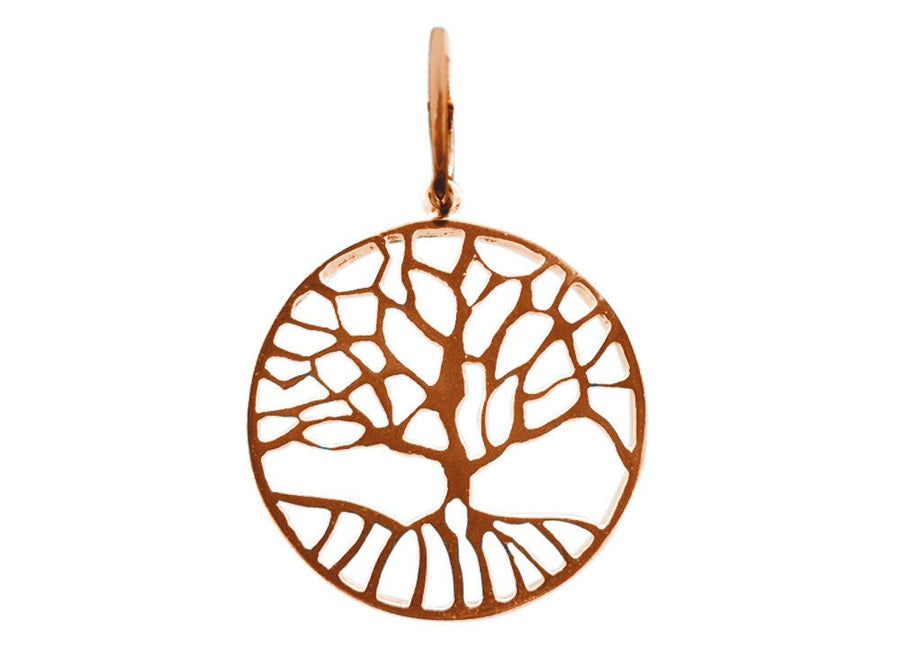 9k RG Solid Tree of Life Pendant . 20mm wide