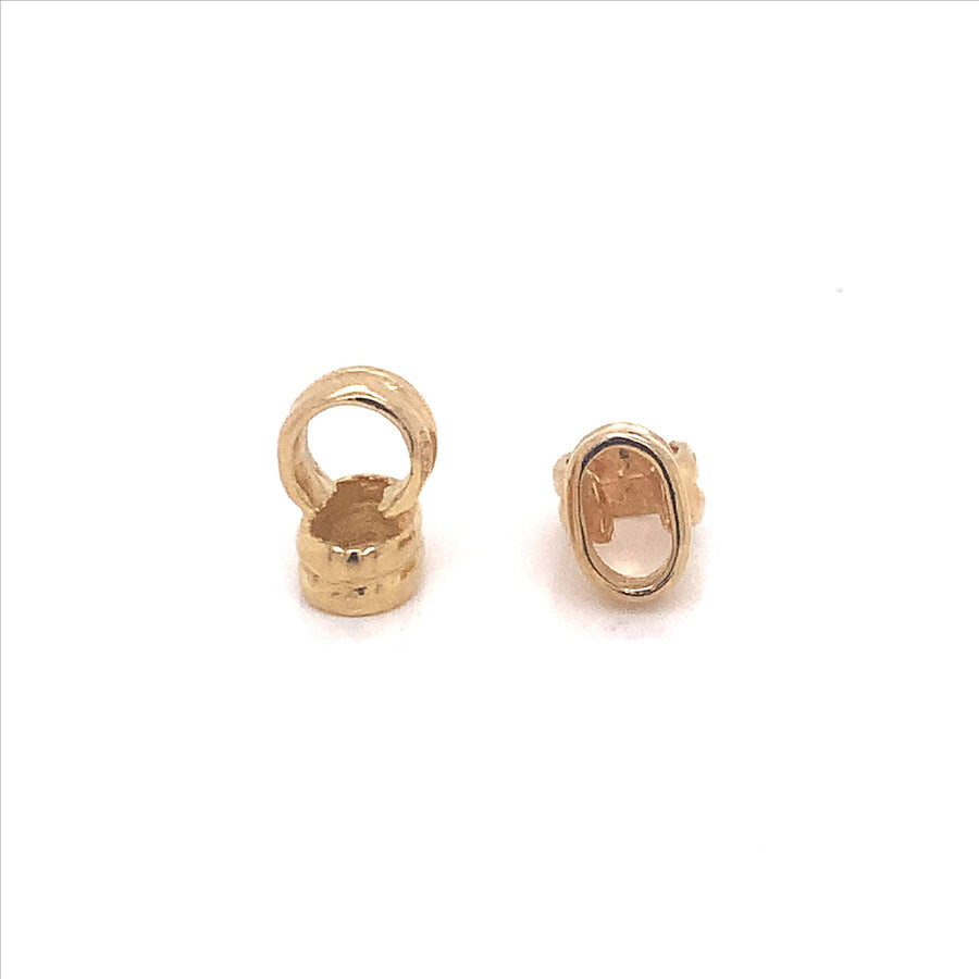 18k YG Bolt Ring Finding Ends Approx 1.85g (per pair)