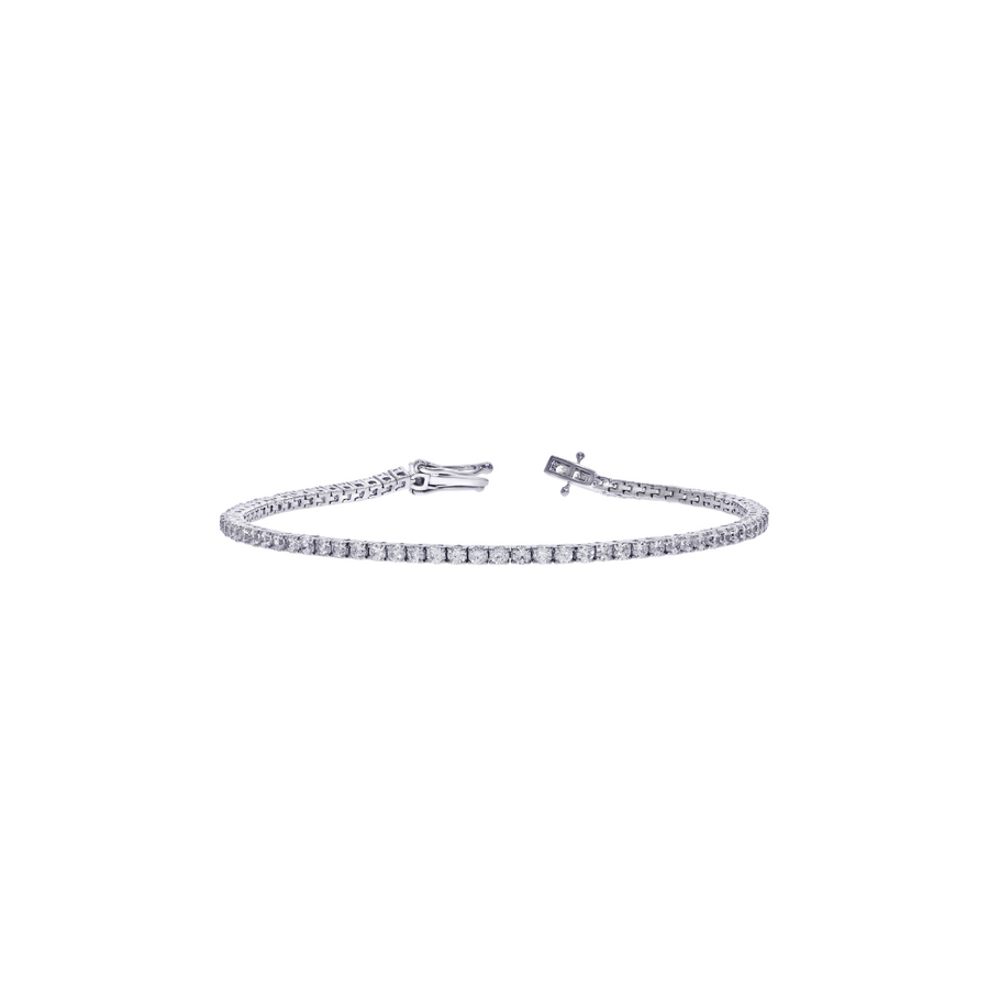 9k WG Solid Diamond Tennis Bracelet 2.2mm wide 18cm. 79D = 3.25ct. Clarity SI Colour G-H