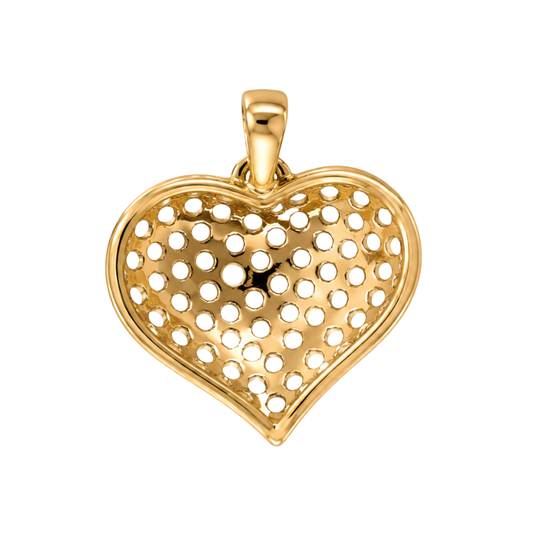 0.03ct Diamond Heart Pendant (20mm x 17mm)